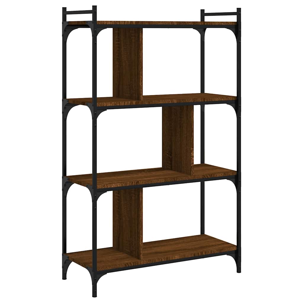 vidaXL Βιβλιοθήκη 4 Επιπέδων Καφέ Δρυς 76 x 32 x 123 εκ. Επεξ. Ξύλο