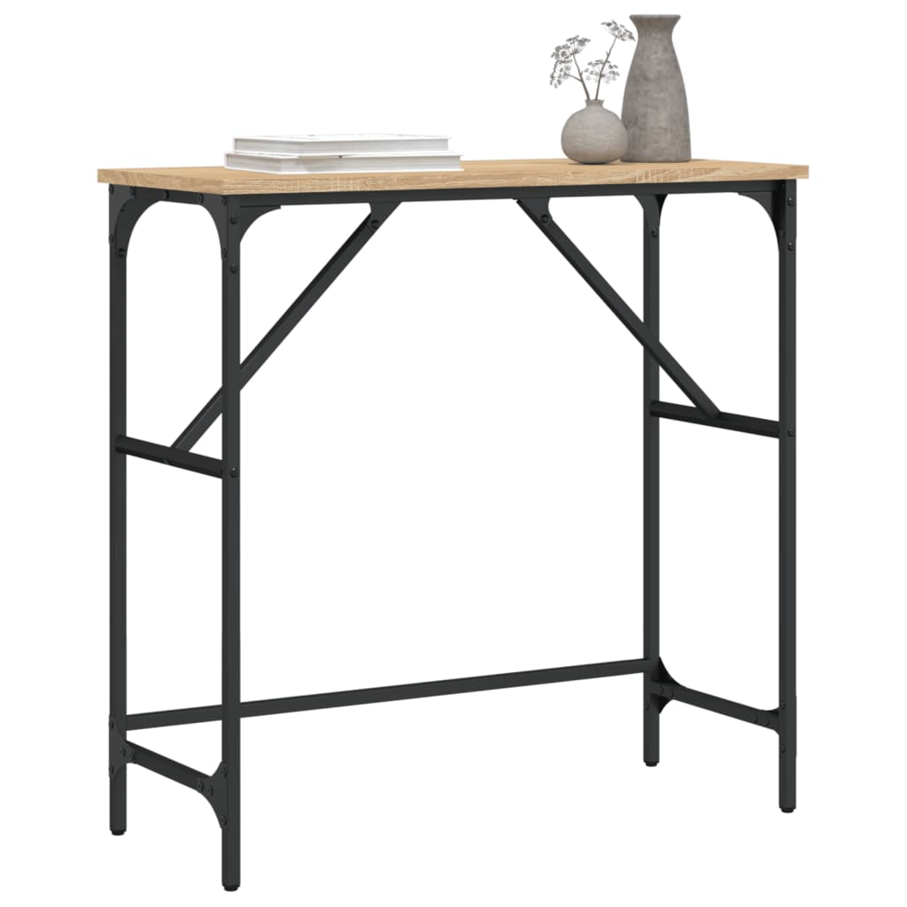 vidaXL Τραπέζι Κονσόλα Sonoma Δρυς 75x32x75 εκ. Επεξεργασμένο Ξύλο