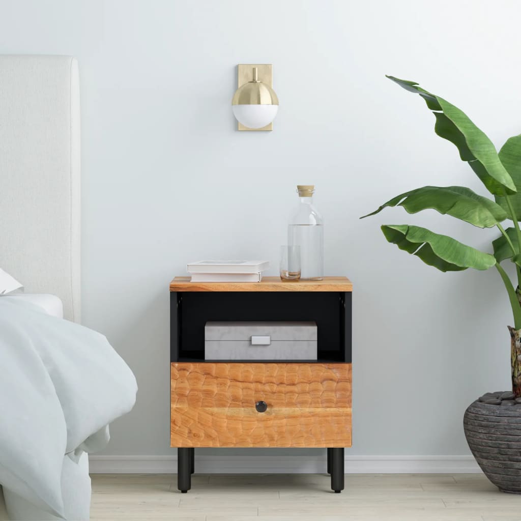 vidaXL Κομοδίνο 40 x 33 x 46 εκ. από Μασίφ Ξύλο Ακακίας