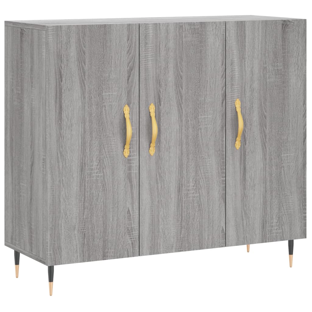 vidaXL Ντουλάπι Γκρι Sonoma 90 x 34 x 80 εκ. από Επεξεργασμένο Ξύλο