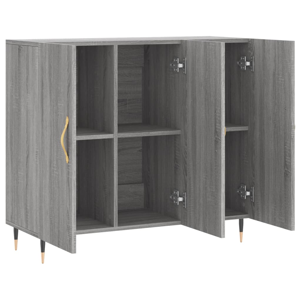 vidaXL Ντουλάπι Γκρι Sonoma 90 x 34 x 80 εκ. από Επεξεργασμένο Ξύλο