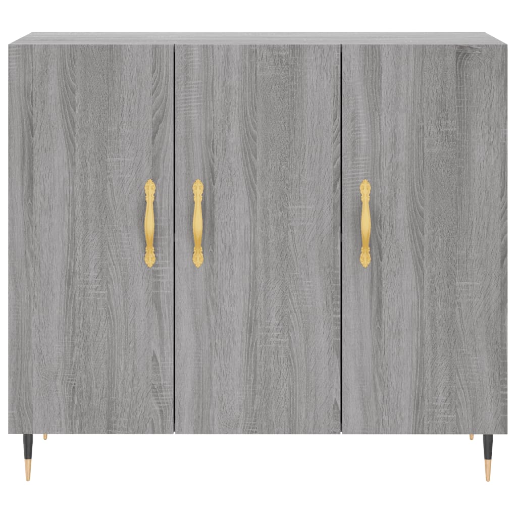 vidaXL Ντουλάπι Γκρι Sonoma 90 x 34 x 80 εκ. από Επεξεργασμένο Ξύλο