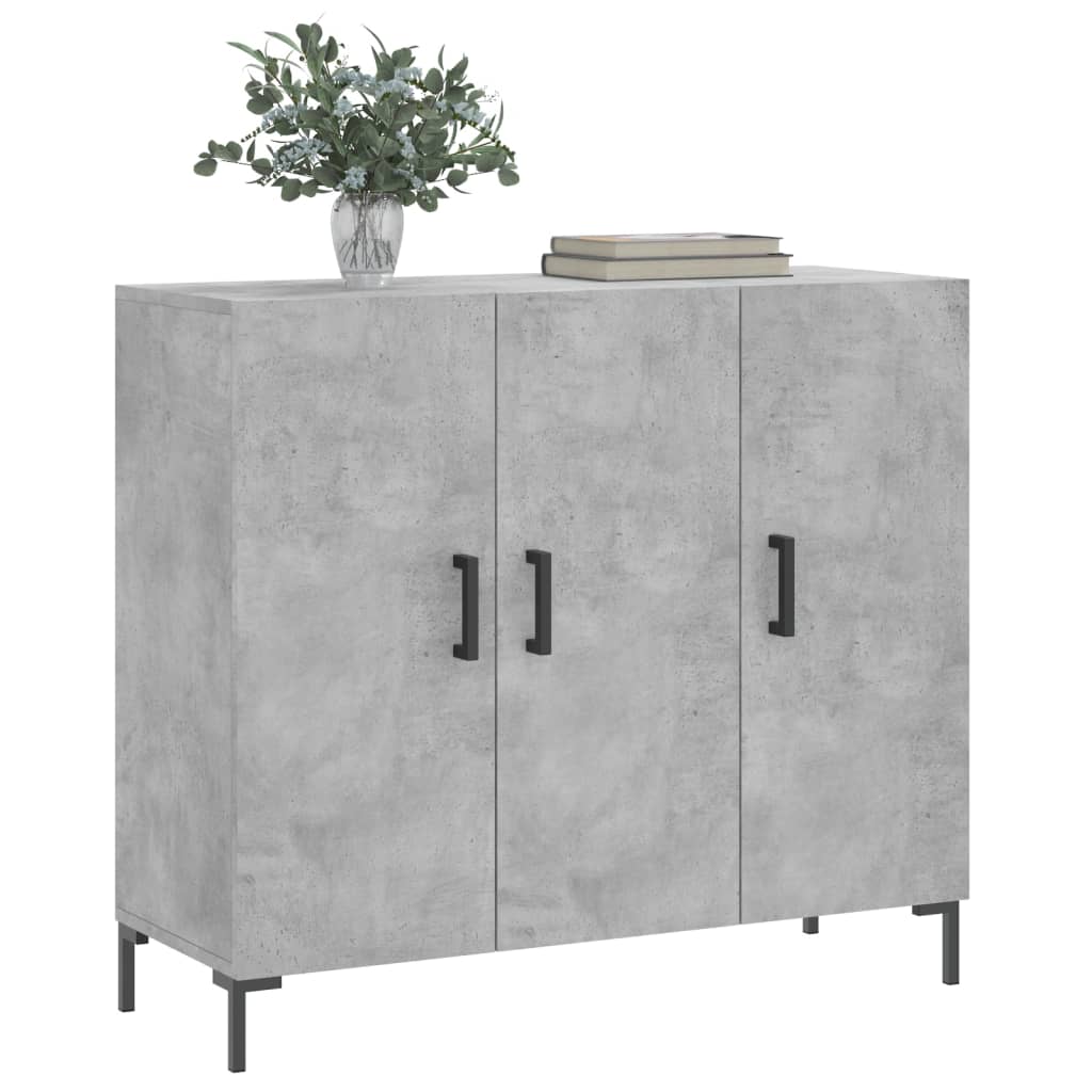 vidaXL Ντουλάπι Γκρι Σκυροδέματος 90x34x80 εκ. Επεξεργασμένο Ξύλο