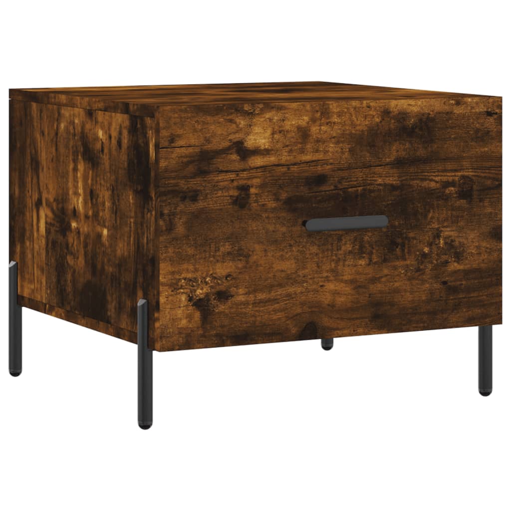 vidaXL Τραπεζάκια Σαλονιού 2 τεμ Καπνιστή Oak 50x50x40 εκ Επεξ. Ξύλο