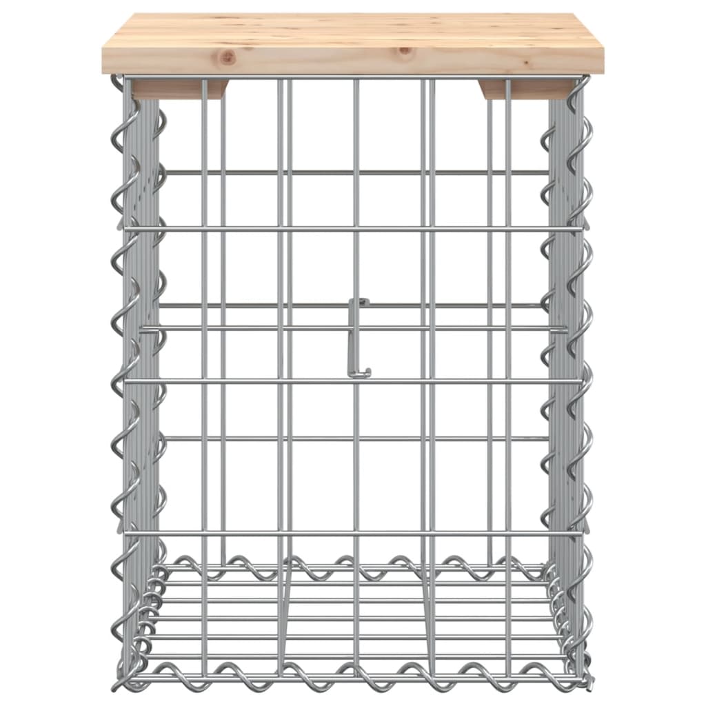vidaXL Παγκάκι Κήπου Συρματοκιβώτιο 33x31x42 εκ. από Μασίφ Ξύλο Πεύκου