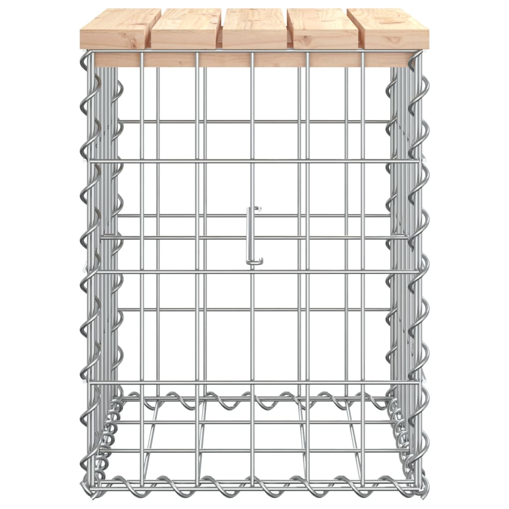 vidaXL Παγκάκι Κήπου Συρματοκιβώτιο 33x31x42 εκ. από Μασίφ Ξύλο Πεύκου