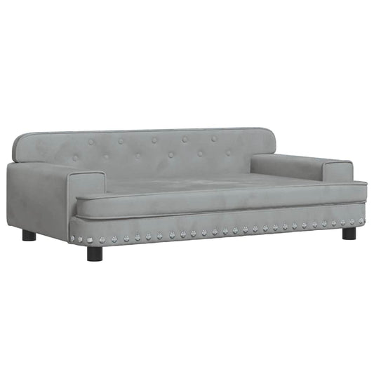 vidaXL Καναπές Παιδικός Ανοιχτό Γκρι 90 x 53 x 30 εκ. από Βελούδο