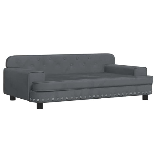vidaXL Καναπές Παιδικός Σκούρο Γκρι 90 x 53 x 30 εκ. από Βελούδο