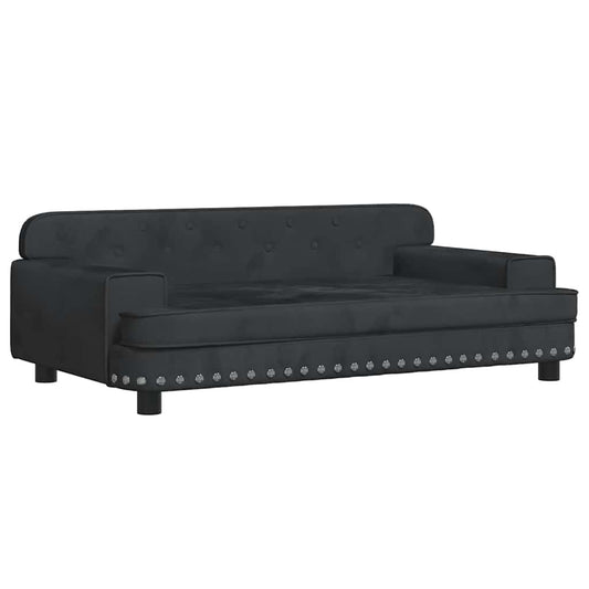 vidaXL Καναπές Παιδικός Μαύρο 90x53x30 εκ. από Βελούδο