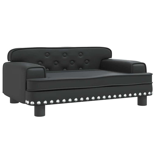 vidaXL Καναπές Παιδικός Μαύρος 70 x 45 x 30 εκ. από Συνθετικό Δέρμα