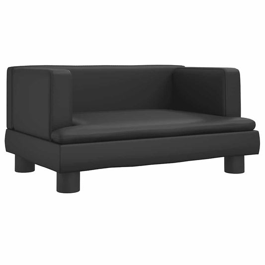 vidaXL Καναπές Παιδικός Μαύρος 60 x 40 x 30 εκ. από Συνθετικό Δέρμα