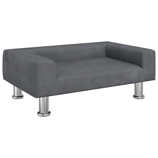 vidaXL Καναπές Παιδικός Σκούρο Γκρι 70 x 45 x 26,5 εκ. από Βελούδο