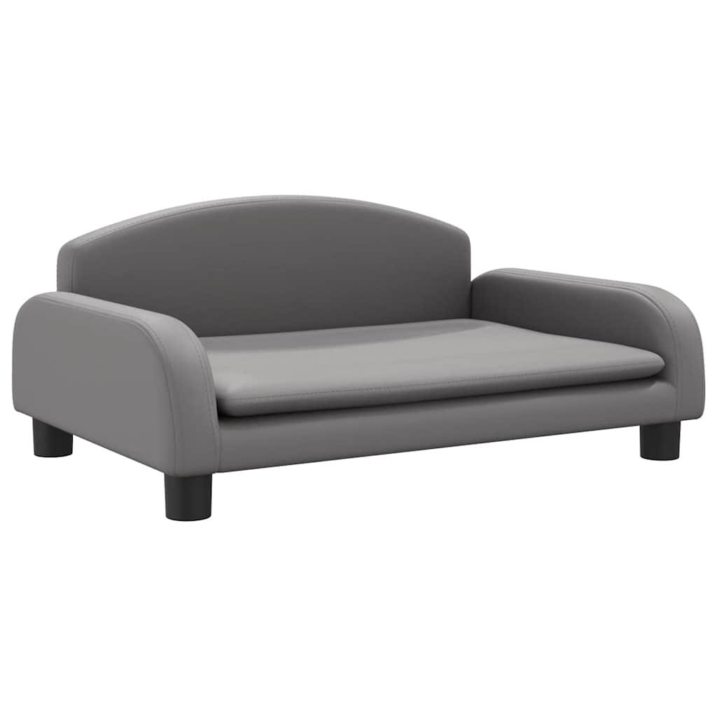 vidaXL Καναπές Παιδικός Γκρι 70 x 45 x 30 εκ. από Συνθετικό Δέρμα