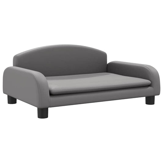 vidaXL Καναπές Παιδικός Γκρι 70 x 45 x 30 εκ. από Συνθετικό Δέρμα