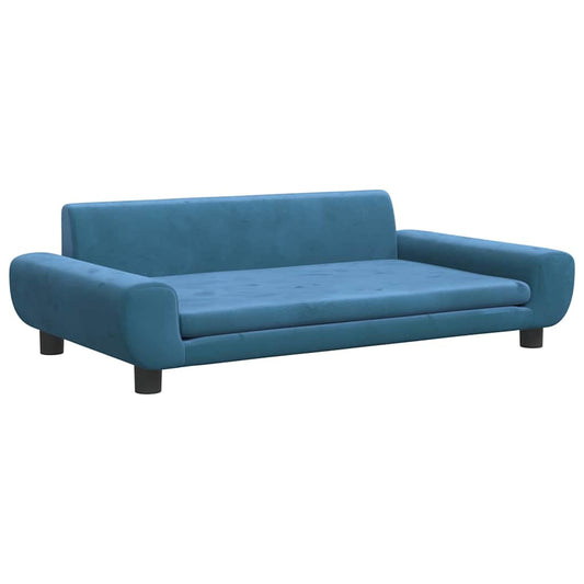 vidaXL Καναπές Παιδικός Μπλε 100 x 54 x 33 εκ. από Βελούδο