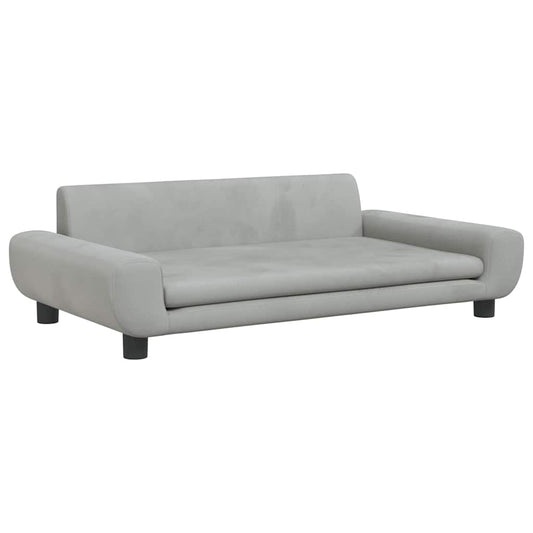 vidaXL Καναπές Παιδικός Ανοιχτό Γκρι 100 x 54 x 33 εκ. από Βελούδο