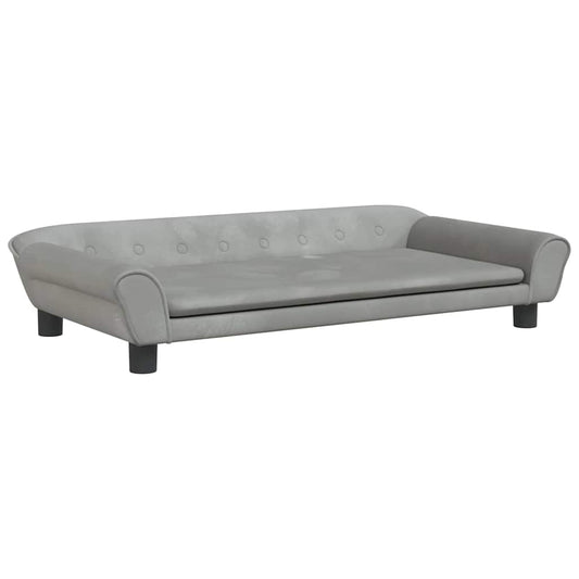 vidaXL Καναπές Παιδικός Ανοιχτό Γκρι 100 x 50 x 26 εκ. από Βελούδο