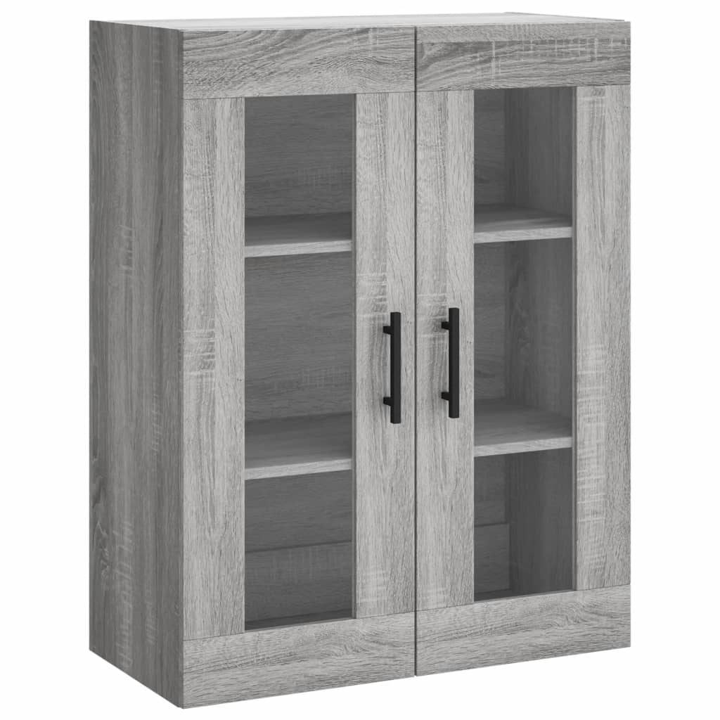 vidaXL Ντουλάπι Γκρι Sonoma 69,5 x 34 x 180 εκ. Επεξεργασμένο Ξύλο