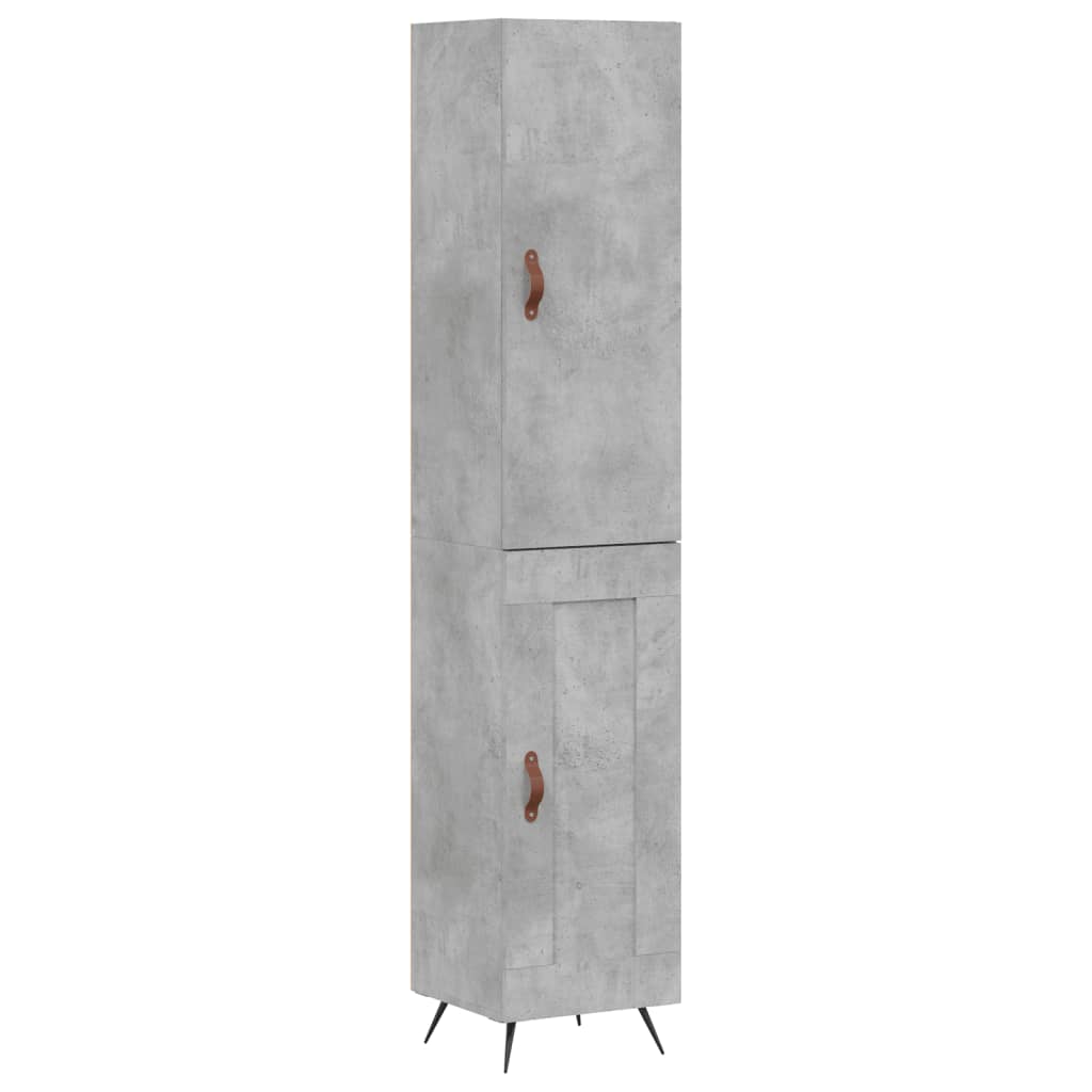 vidaXL Ντουλάπι Γκρι Σκυροδέματος 34,5x34x180 εκ. Επεξεργασμένο Ξύλο