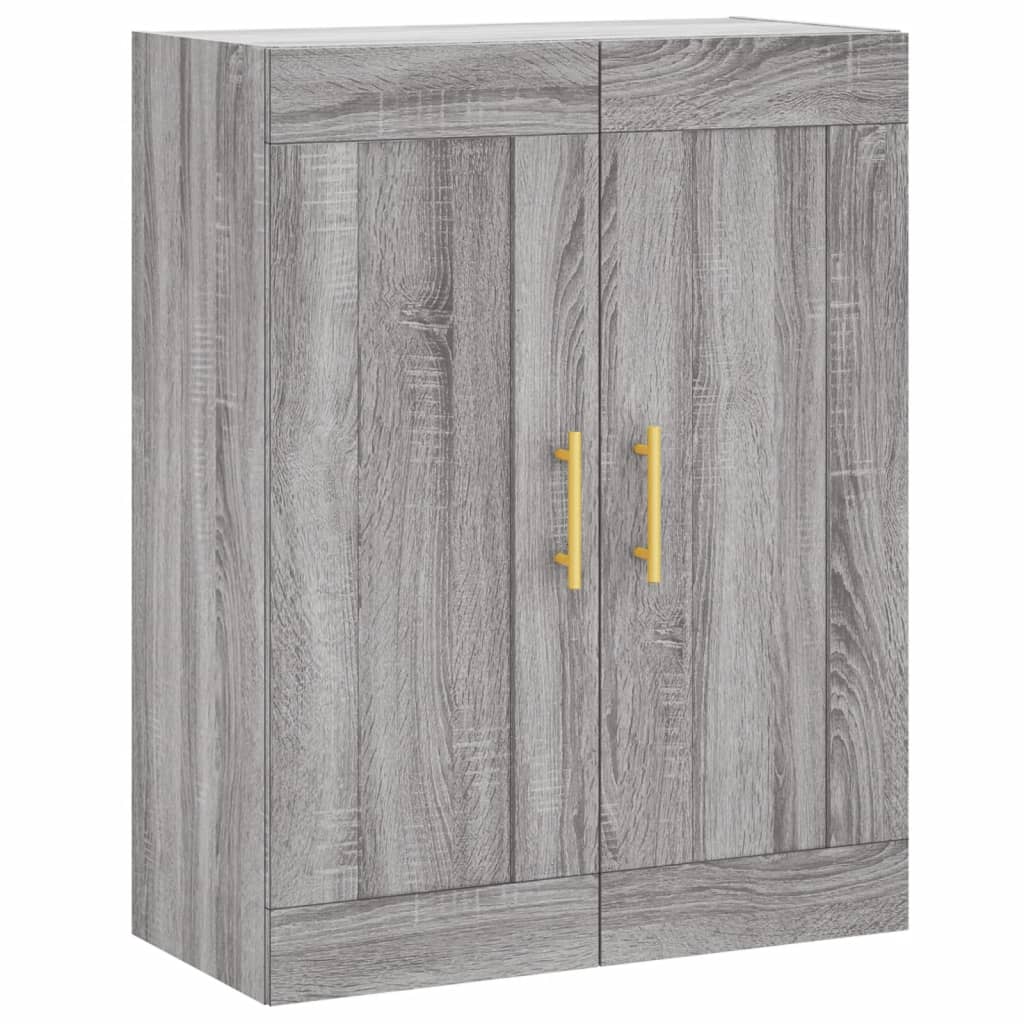 vidaXL Ντουλάπι Γκρι Sonoma 69,5 x 34 x 180 εκ. Επεξεργασμένο Ξύλο