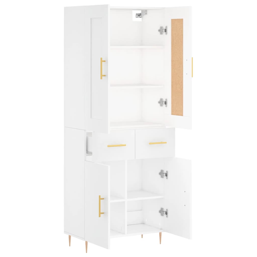 vidaXL Ντουλάπι Λευκό 69,5x34x180 εκ. από Επεξεργασμένο Ξύλο