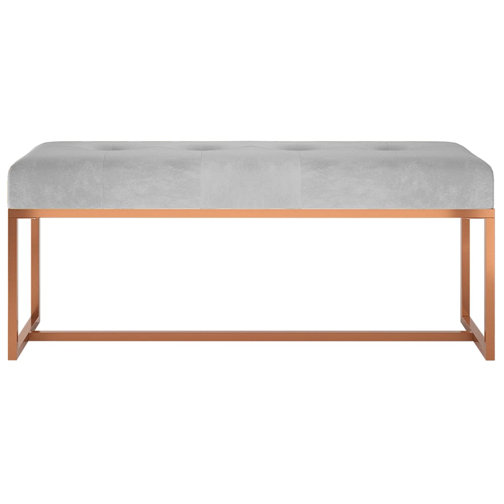 vidaXL Πάγκος Γκρι 110 x 36 x 45 εκ. Βελούδινος