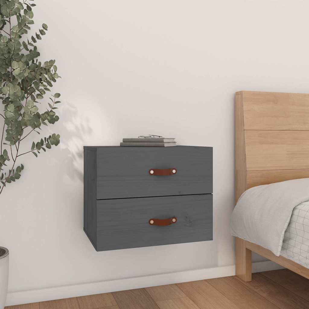 vidaXL Κομοδίνο Επιτοίχιο Γκρι 50 x 36 x 40 εκ.