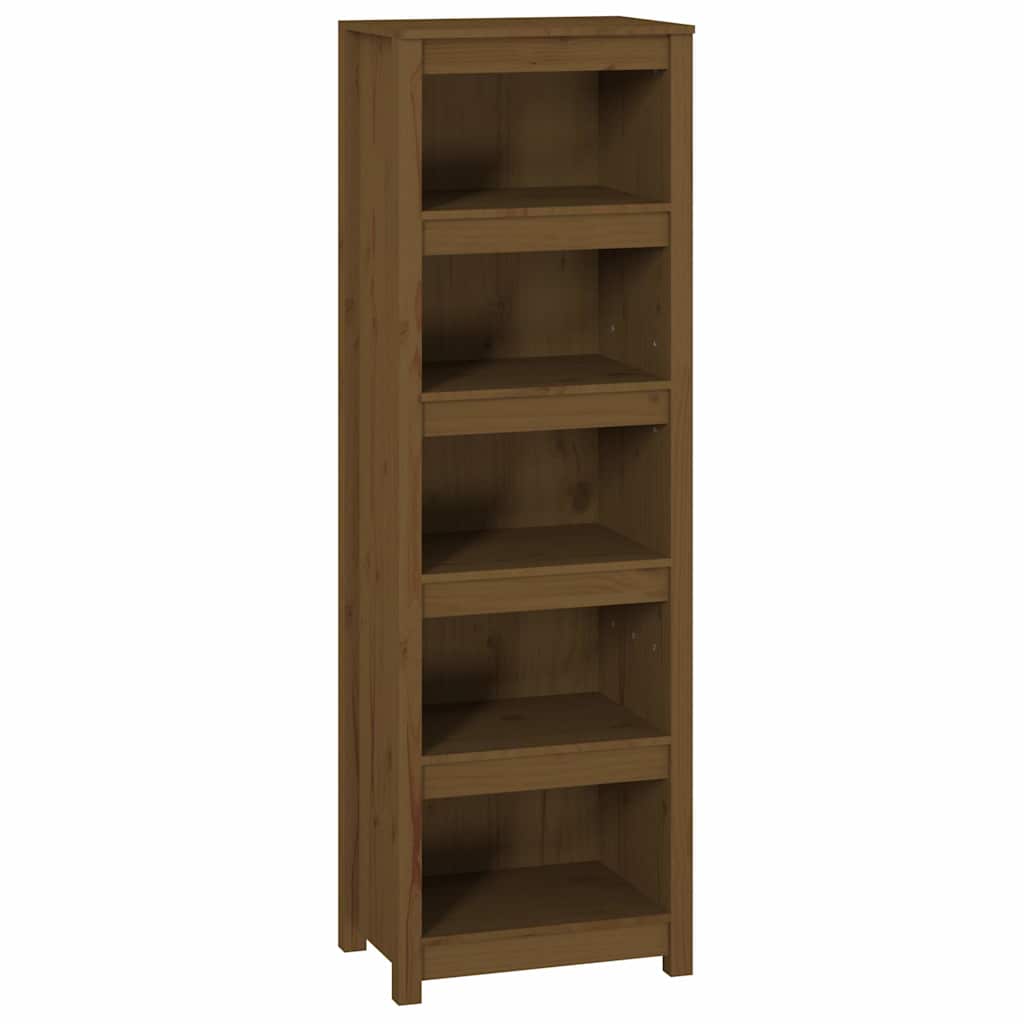 vidaXL Βιβλιοθήκη Μελί 50x35x154 εκ. από Μασίφ Ξύλο Πεύκου
