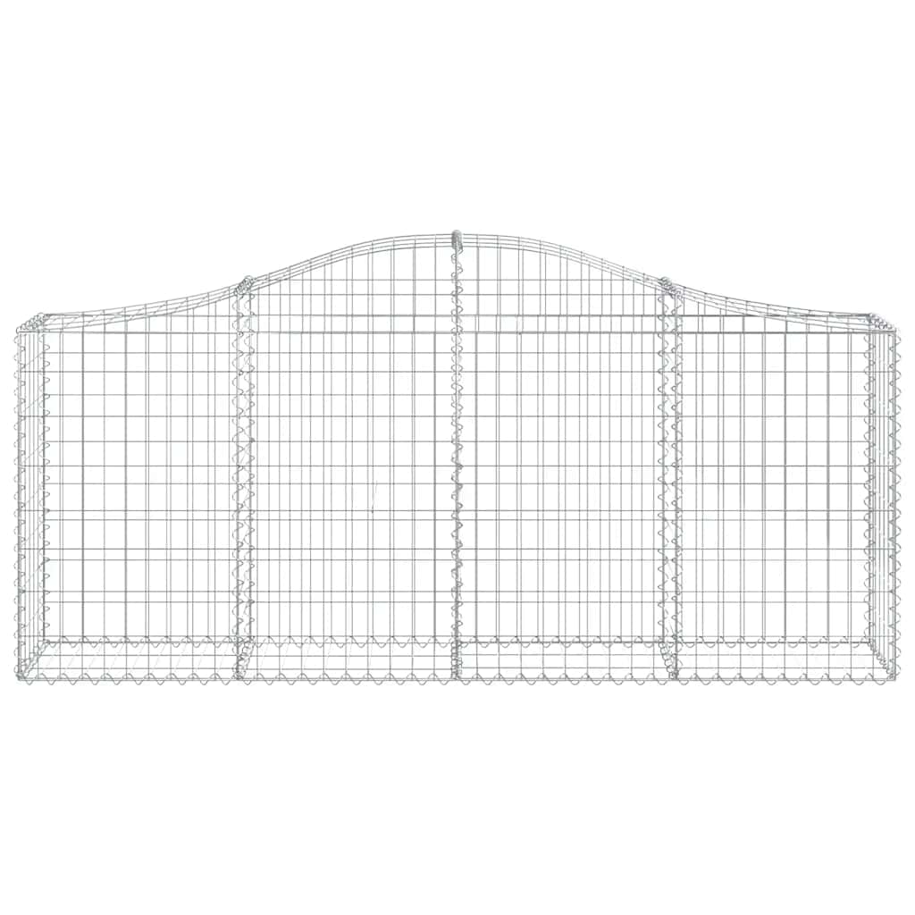vidaXL Συρματοκιβώτια Τοξωτά 8 τεμ. 200x30x80/100 εκ. Γαλβαν. Ατσάλι