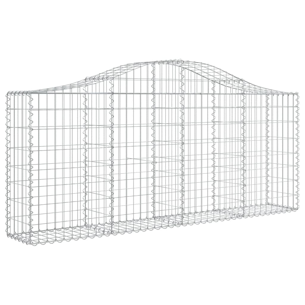 vidaXL Συρματοκιβώτια Τοξωτά 50 τεμ. 200x30x80/100 εκ. Γαλβαν. Ατσάλι