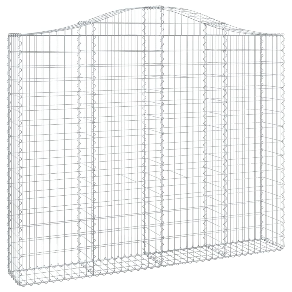 vidaXL Συρματοκιβώτια Τοξωτά 5 τεμ. 200x30x160/180 εκ. Γαλβαν. Ατσάλι