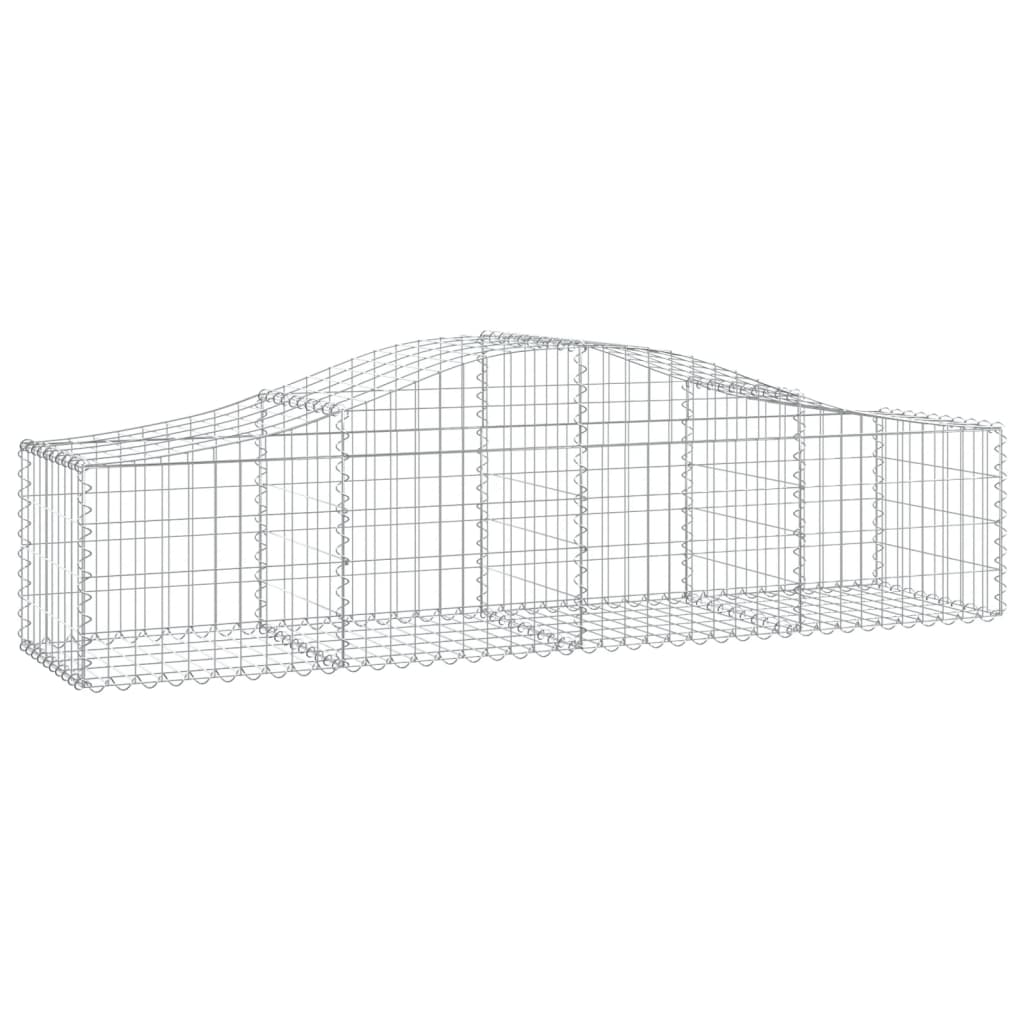 vidaXL Συρματοκιβώτια Τοξωτά 7 τεμ. 200x50x40/60 εκ. Γαλβαν. Ατσάλι