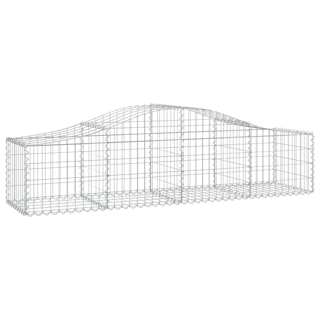 vidaXL Συρματοκιβώτια Τοξωτά 12 τεμ. 200x50x40/60 εκ. Γαλβαν. Ατσάλι