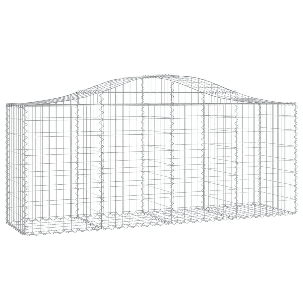 vidaXL Συρματοκιβώτια Τοξωτά 6 τεμ. 200x50x80/100 εκ. Γαλβαν. Ατσάλι
