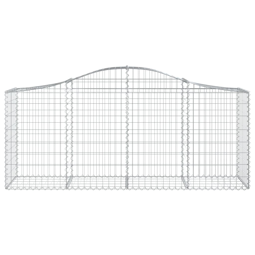 vidaXL Συρματοκιβώτια Τοξωτά 6 τεμ. 200x50x80/100 εκ. Γαλβαν. Ατσάλι