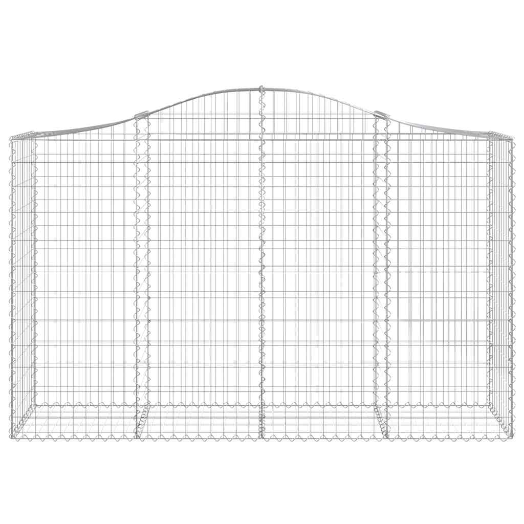 vidaXL Συρματοκιβώτια Τοξωτά 8 τεμ. 200x50x120/140 εκ. Γαλβαν. Ατσάλι