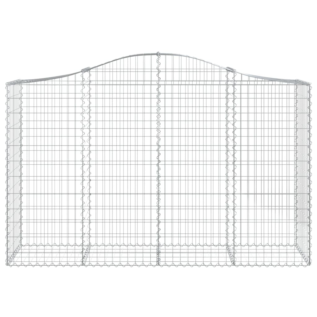 vidaXL Συρματοκιβώτια Τοξωτά 9 τεμ. 200x50x120/140 εκ. Γαλβαν. Ατσάλι