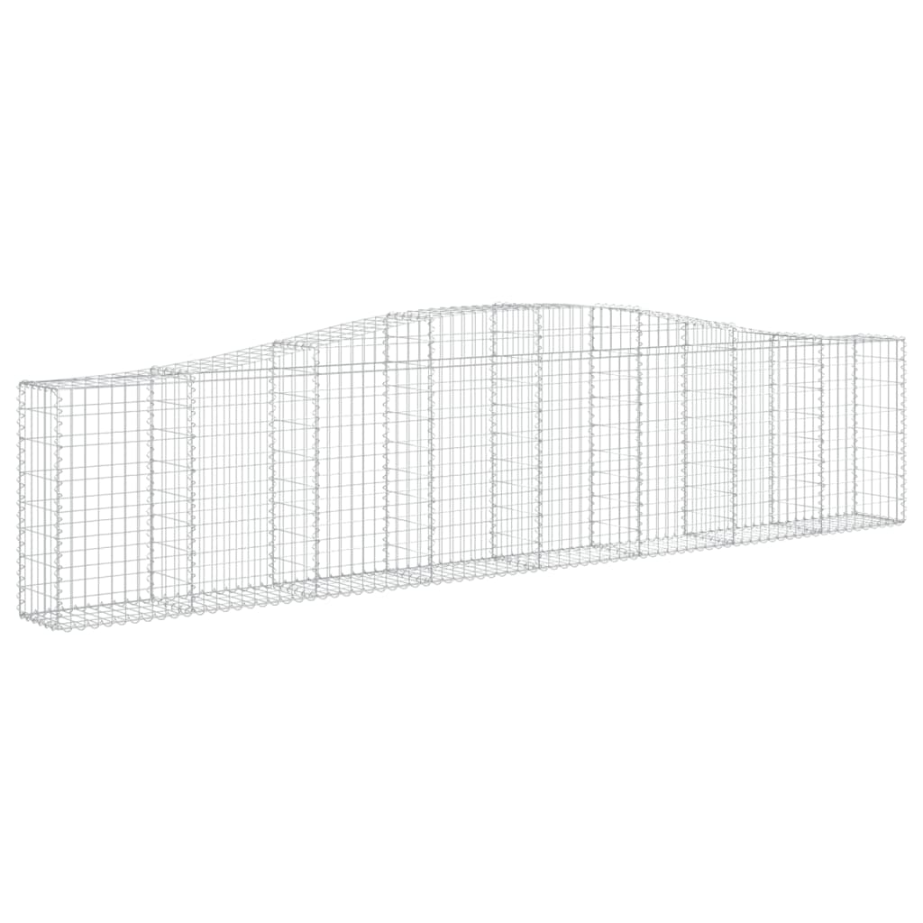 vidaXL Συρματοκιβώτια Τοξωτά 4 τεμ. 400x30x80/100 εκ. Γαλβαν. Ατσάλι