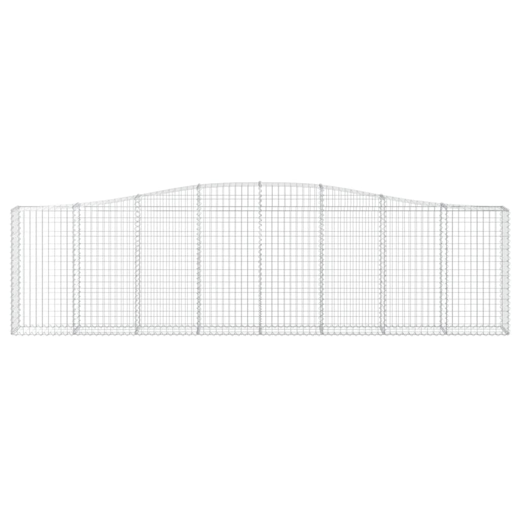 vidaXL Συρματοκιβώτια Τοξωτά 4 τεμ. 400x30x100/120 εκ. Γαλβαν. Ατσάλι