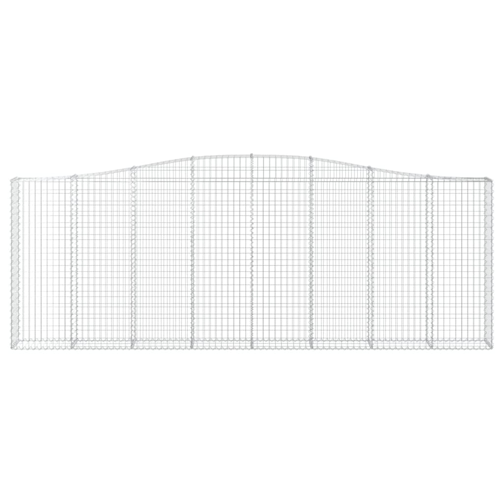vidaXL Συρματοκιβώτια Τοξωτά 8 τεμ. 400x30x140/160 εκ. Γαλβαν. Ατσάλι