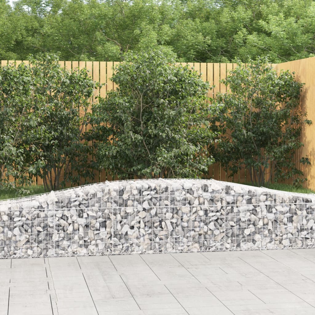 vidaXL Συρματοκιβώτια Τοξωτά 3 τεμ. 400x50x40/60 εκ. Γαλβαν. Ατσάλι