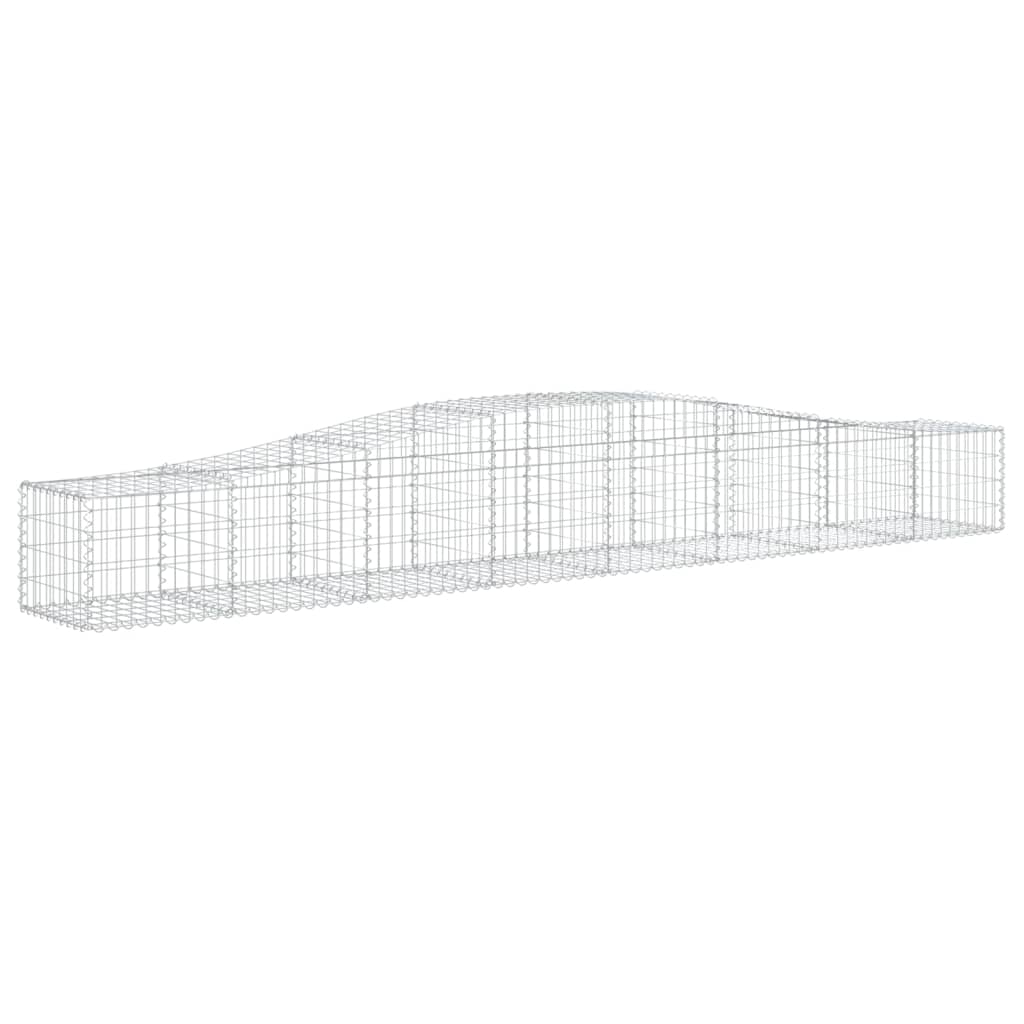 vidaXL Συρματοκιβώτια Τοξωτά 4 τεμ. 400x50x40/60 εκ. Γαλβαν. Ατσάλι