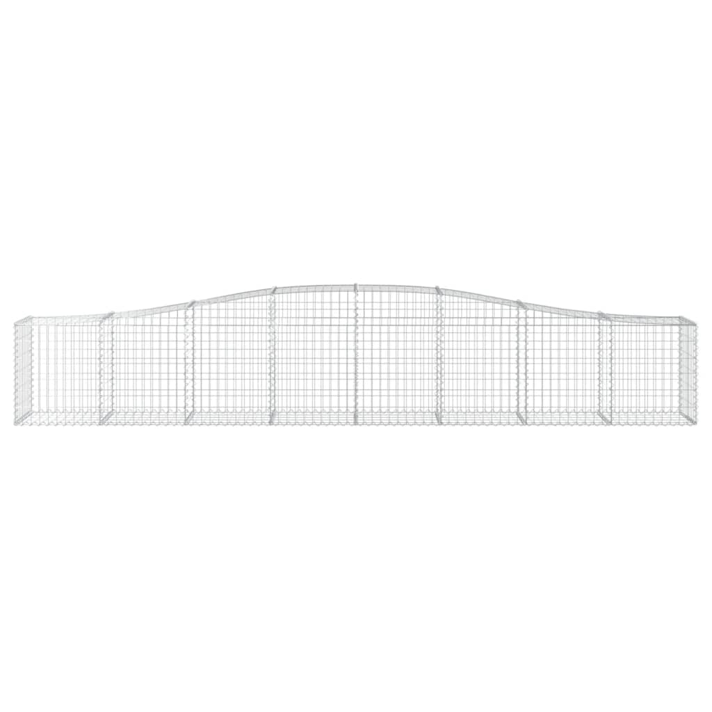 vidaXL Συρματοκιβώτια Τοξωτά 7 τεμ. 400x50x60/80 εκ. Γαλβαν. Ατσάλι
