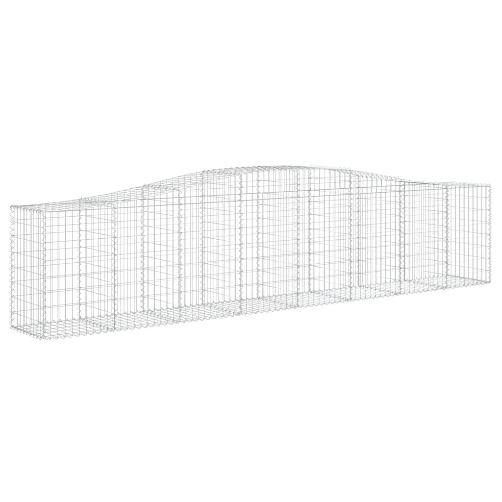 vidaXL Συρματοκιβώτια Τοξωτά 5 τεμ. 400x50x80/100 εκ. Γαλβαν. Ατσάλι