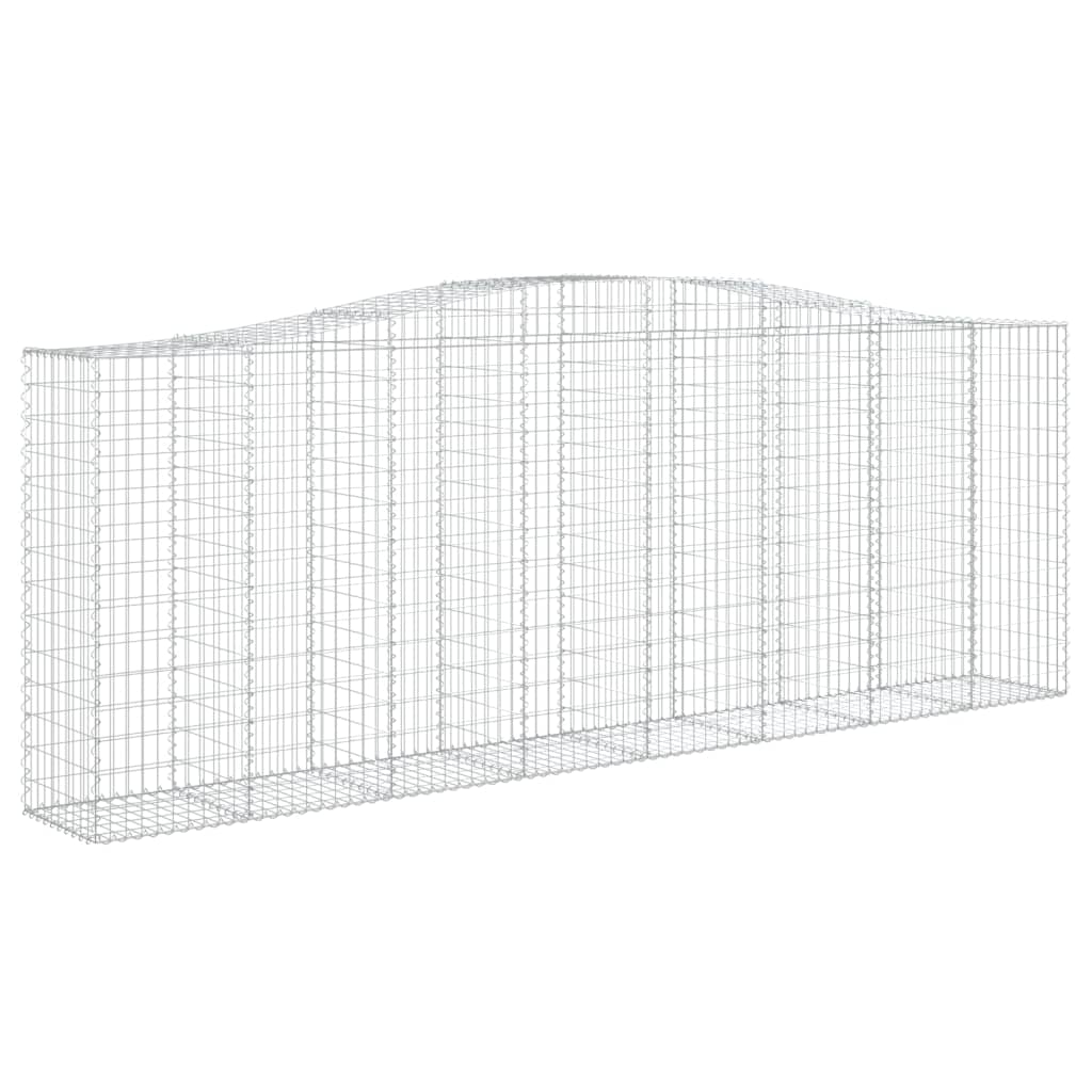 vidaXL Συρματοκιβώτια Τοξωτά 2 τεμ. 400x50x140/160 εκ. Γαλβαν. Ατσάλι