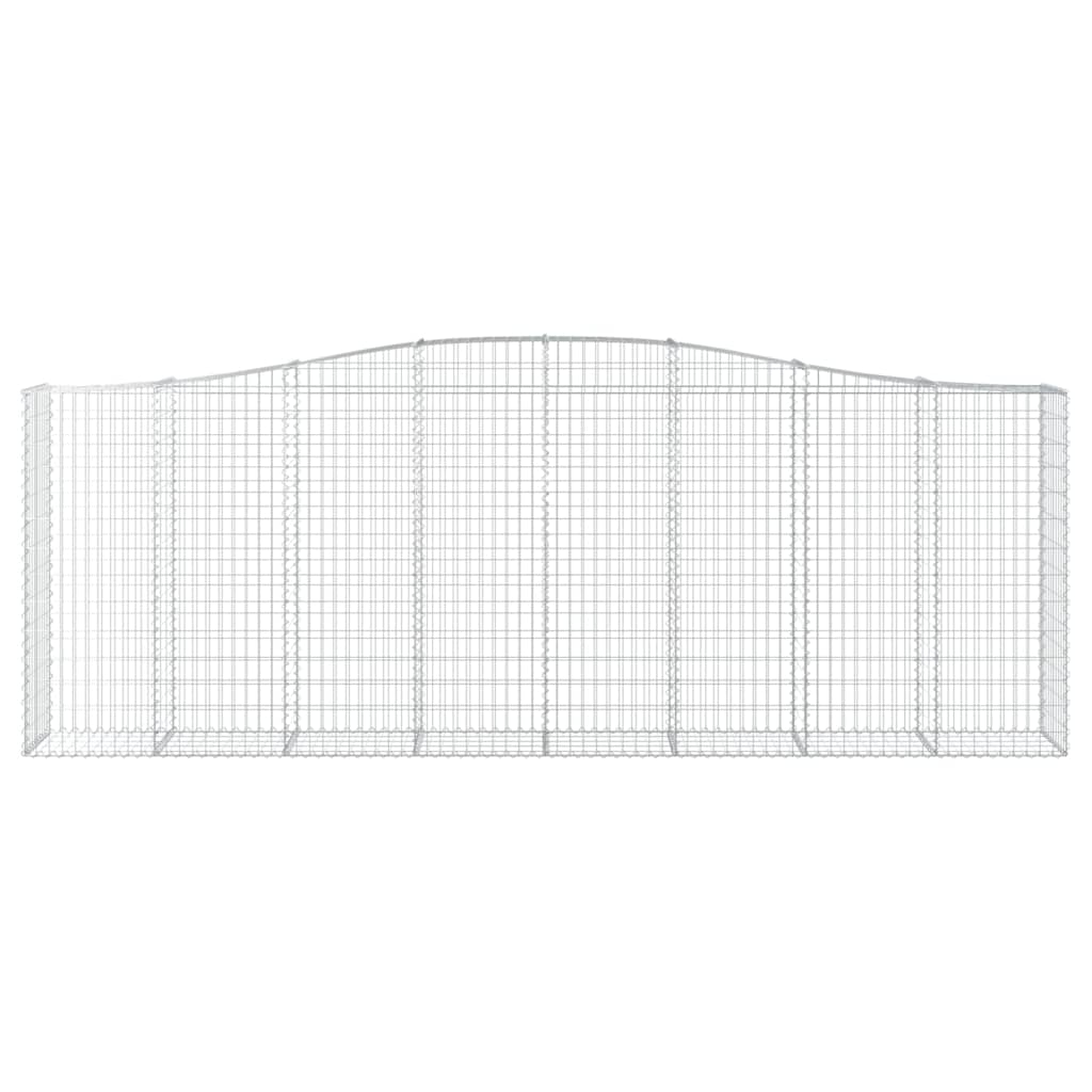 vidaXL Συρματοκιβώτια Τοξωτά 2 τεμ. 400x50x140/160 εκ. Γαλβαν. Ατσάλι