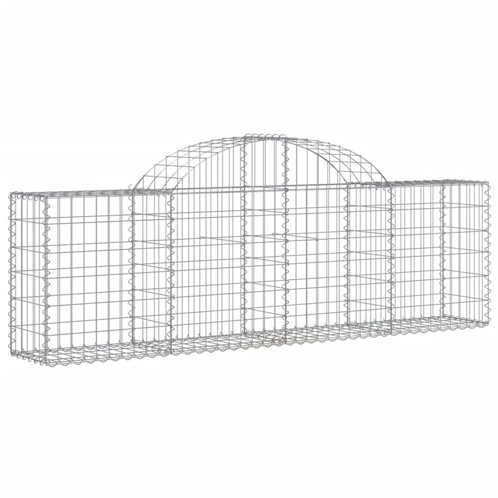 vidaXL Συρματοκιβώτια Τοξωτά 11 τεμ. 200x30x60/80 εκ. Γαλβαν. Ατσάλι