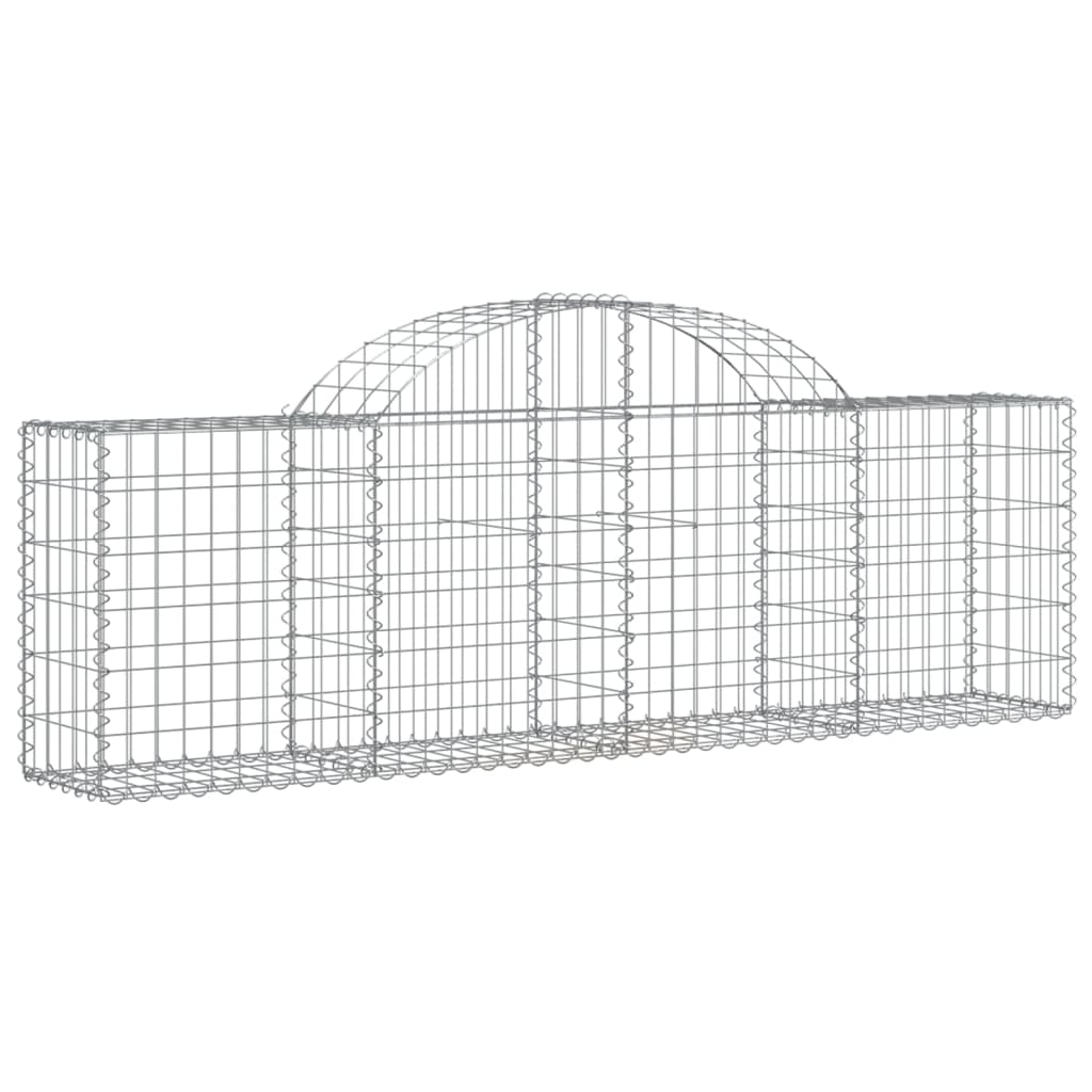 vidaXL Συρματοκιβώτια Τοξωτά 12 τεμ. 200x30x60/80 εκ. Γαλβαν. Ατσάλι