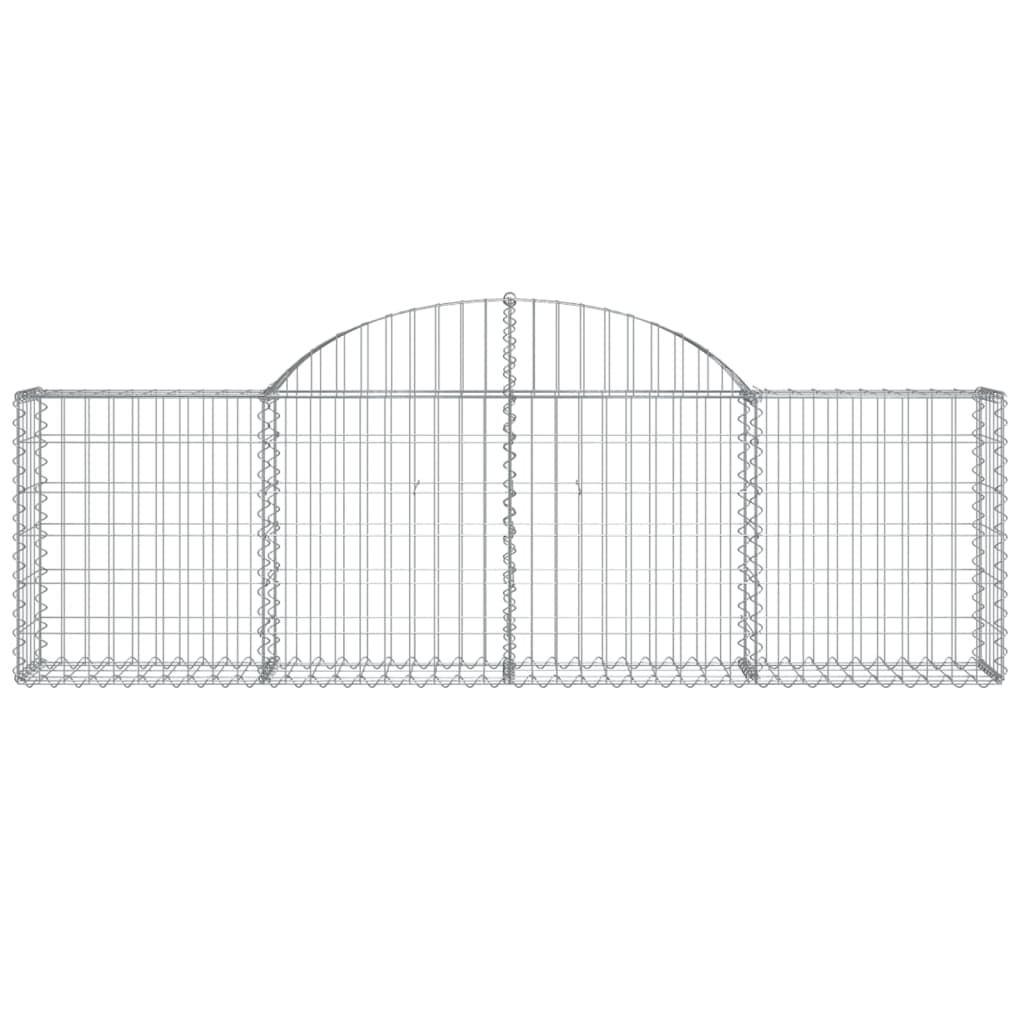vidaXL Συρματοκιβώτια Τοξωτά 12 τεμ. 200x30x60/80 εκ. Γαλβαν. Ατσάλι