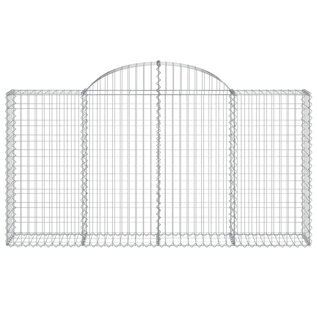 vidaXL Συρματοκιβώτια Τοξωτά 18 τεμ. 200x30x100/120 εκ. Γαλβαν. Ατσάλι
